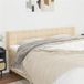 vidaXL Tête de lit avec oreilles Meuble de chambre à coucher Accessoire de lit double Tête de cadre de lit Intérieur Crème 163x16x78/88 cm Tissu