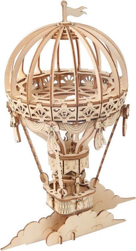Robotime Modelbouwpakket Hot Air Ballon - 21 cm - Hout - 140-delig