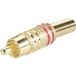 TRU COMPONENTS 1578988 Connecteur Cinch, droit Nombre de pôles : 2 Rouge 1 pièce(s)