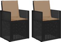 vidaXL Tuinstoelen 2 stuks Antracietkleurig en taupe PP
