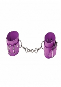 Ouch! Leather Cuffs Purple