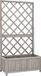 vidaXL Plantenbak met latwerk 70x30x135 cm massief vurenhout grijs