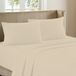 Cathay Home Luxe rimpel- en vervagingsbestendig dubbel geborsteld ultra zachte microvezel 35 cm standaard zak enkel hoeslaken, crème, fullsize