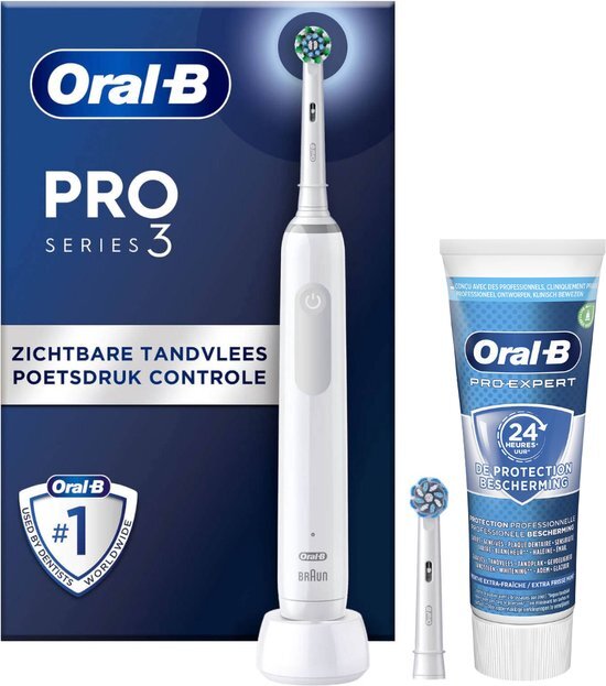 Oral-B PRO 3 3800 White Pro-Expert Edition + Tandpasta