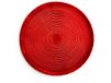 H&h Set bestaande uit 6 ronde placemats glitter rood 35 cm
