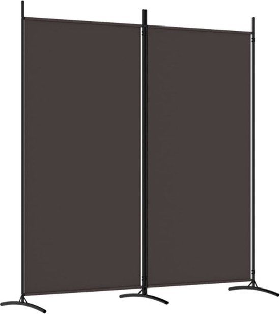vidaXL Kamerscherm met 2 panelen 175x180 cm stof bruin