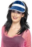 Smiffys Jaren 80 verkleed zonneklep - Blauw - Dames