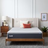 LUCID 3 Inch Bamboe Houtskool Memory Foam Matras Topper - Volledig
