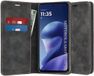 Techsuit Confy Book Wallet Case Zwart geschikt voor Motorola Moto G47/G37/G37 Power