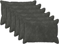 vidaXL - Kussensloop - 6 stuks - HOUTEN - Antracietkleurig - 50 x 80 cm