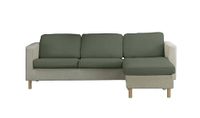 Estoralis Borneo Bi-elastische hoes voor chaise longue, super elastische stof C-12 donkergroen, chaise longue korte arm links (voorgezien) super verstelbaar