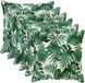 vidaXL Kussensloop 6 stuks Houten Bladpatroon 55 x 55 cm Polyester