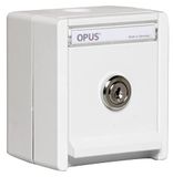 OPUS® Resist veiligheidscontactdoos 1-voudig met slotuitvoering sluiting "6", kleur zuiver wit
