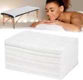 Lot de 100 draps jetables, draps jetables non tissés, appareil de massage, housse, à usage unique, drap-housse pour salons de beauté et spas