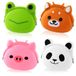 Portefeuille d'enfants - Silicone - Étanche - Animaux de dessin animé - 4 pièces