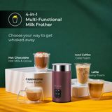 CHiATO milkPLAY Elektrische melkopschuimer - Bordeauxrood