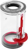 Dyson bac de poussière adapté pour Dyson V10-Série - Transparent avec joint rouge et poignée