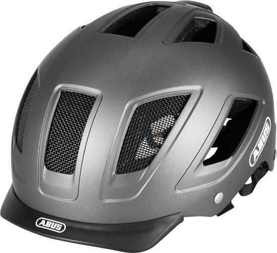 Abus Hyban 2.0 MIPS Signal Fietshelm - Donkergrijs - XL