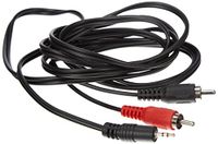 PremiumCord Jack naar RCA, stekker naar RCA, stereo audio, voor digitale camera, tv, mobiele telefoons, MP3, hifi, kleur zwart
