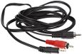 PremiumCord Jack naar RCA, stekker naar RCA, stereo audio, voor digitale camera, tv, mobiele telefoons, MP3, hifi, kleur zwart