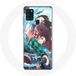 Maniacase Etui voor Samsung Galaxy A21S Tanjiro en Nezuko Demon Slayer Kimetsu no Yaiba Anime