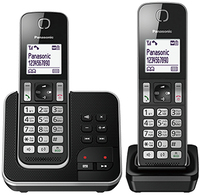 Panasonic KX-TGD322 Duo DECT Phone with Answering Machine - Black