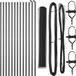 vidaXL - Gaashek - Zeshoekig - Met grondbevestiging - 25 x 1,2 m - Grijs - Mesh