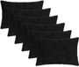 vidaXL - Kussensloop - 6 stuks - HEERLEN - Zwart - 30 x 50 cm - Nep Konijnenbont