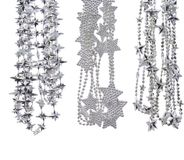 Decoris Kaemingk Kralenketting plc ster zilver assorti kerstboomversiering kerst Dec...