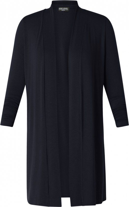 BASE LEVEL CURVY Ayla Long Vest - Dark Blue - 4XL (48)