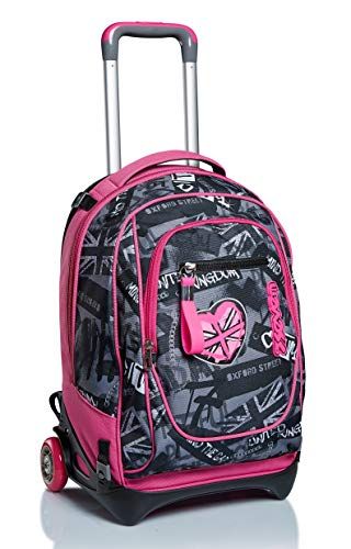 Seven Trolley New Tech Keep Flag - Roze - 3-in-1 Rugzak - School & Reizen
