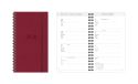 Idena 12056 zakagenda 2026, 8,7 x 15,3 cm, 1 week op 2 pagina's, rode hardcover, spiraalbinding