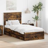 vidaXL Bedframe met lade Rook Eiken 78 x 200 cm