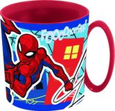Spiderman Tataway Spiderman Cup 390 ml — Mob Rules Collection — Geschikt voor in de magnetron — Duurzame plastic ontbijtbeker — officieel Marvel-product