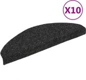 vidaXL - Trapmatten - Zelfklevend - 10 stuks - 65x21x4 cm - Zwart