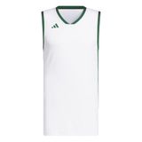 adidas heren Mens Pulse Speed Bball Jersey Shirt, white/team dark green, L