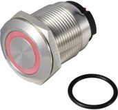 Tru Components TC-13224212 ONPOW6319F-10ZE/Q/R/12V/S Druktoets 36 V DC/AC 2 A 1x uit/(aan) Continu Rood IP65