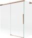 Mexen Rox L badwand 2-delige verschuifbare scherm 150 + 70 x 150 , transparant, roze goud