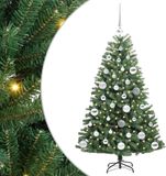 vidaXL Sapin de Noël artificiel articulé vert 120 cm PVC et métal