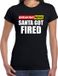 Bellatio Decorations Foute humor Kerst T-shirt breaking news fired - dames - zwart S