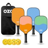 OZO Pickleball - Set van 4 paddles + 4 ballen