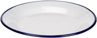 IBILI Plato Llano ESMALTADO 24 cm, roestvrij staal, wit/blauw
