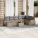 Maison Exclusive - Ensemble de meubles de jardin 9 pièces avec canapé et coussins, beige, en polyrotin