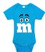 Bellatio Decorations Baby rompertje - letter M - blauw - kraam cadeau - babyshower - cadeau romper 80