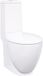 vidaXL Toilet rond afvoer onder keramiek wit