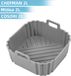 OrangeCart B.V. Ensemble gris de 4 tapis de friteuse à air en silicone, réutilisable, antiadhésif, lavable au lave-vaisselle, convient pour CHEFMAN 2L/Midea 2L/COSORI 2L