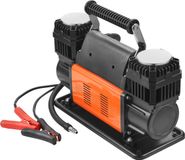 VEVOR Draagbare bandenpomp met een capaciteit van 10,6 CFM, voorzien van een dubbele cilinder en een compressor. Werkt op 12V en kan een druk van maximaal 150 PSI bereiken