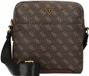 GUESS Torino Top Zip Crossbody Flat Brown / Ochre