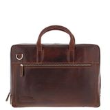 Plevier London 15.6 inch Leather Laptop Bag - Brown