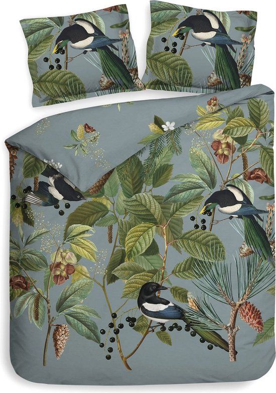 Heckett & Lane Milan Dekbedovertrek - Lits Jumeaux - 240x200/220cm - Katoen Satijn - Blauw